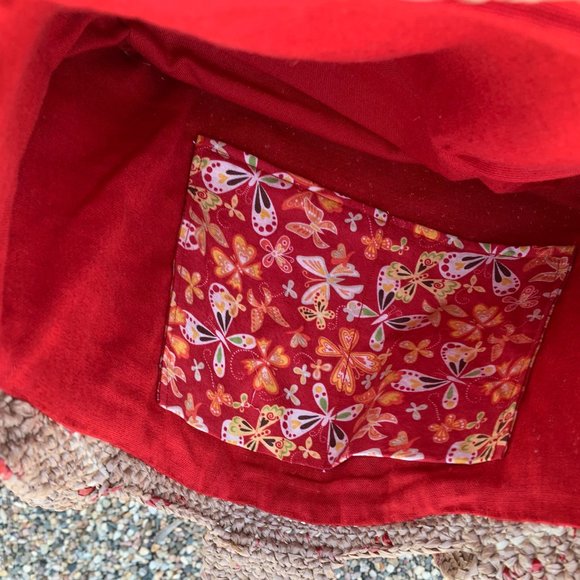 Crochet plarn tote bag.  Handmade from recycled retail plastic bags. - Picture 4 of 4